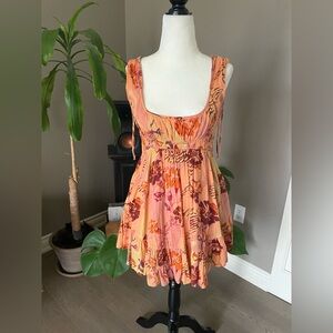 Free People Coral Mini Dress